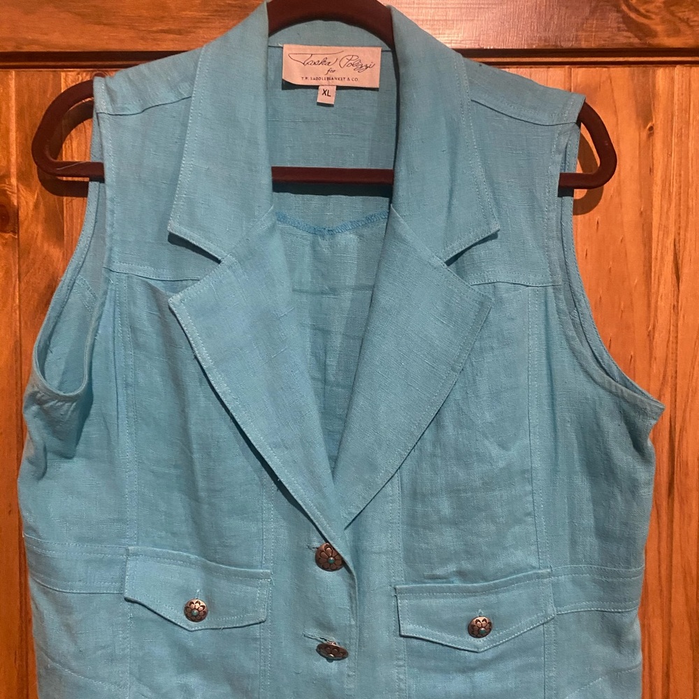 Vintage Tasha Polizzi vest. Real silver buttons